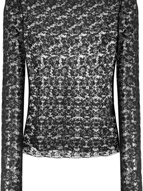 ROTATE BIRGER CHRISTENSEN floral-lace top - Black - zdjęcie produktu nr 1