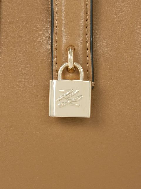 Karl Lagerfeld torebka skórzana K/AUTOGRAPH kolor brązowy A3W30151