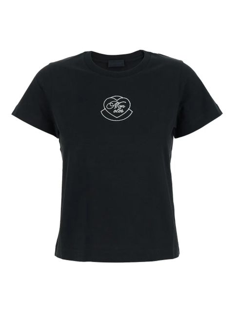 Moncler heart-logo T-shirt - Black - zdjęcie produktu nr 1