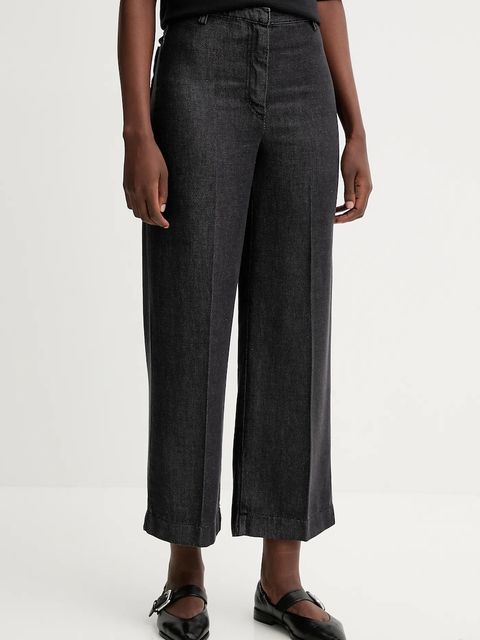 Sessun spodnie damskie kolor szary szerokie high waist 23107000 - zdjęcie produktu nr 1