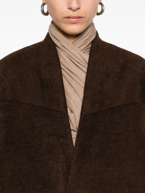 ENTIRE STUDIOS Mute button-front overcoat - Brown