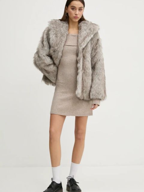 Abercrombie & Fitch płaszcz damski kolor szary przejściowa KI144-4281