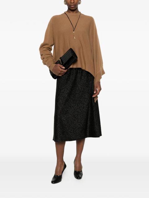 Jil Sander elasticated midi skirt - Black - zdjęcie produktu nr 2