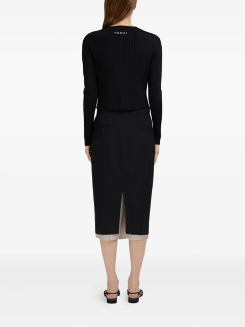 Marni split-hem pencil skirt - Black - zdjęcie produktu nr 2