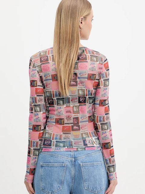 Tommy Jeans longsleeve kolor różowy DW0DW21558 - zdjęcie produktu nr 2