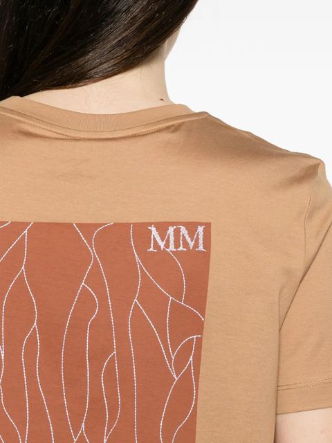 Max Mara Licenza print-detail T-shirt - Neutrals