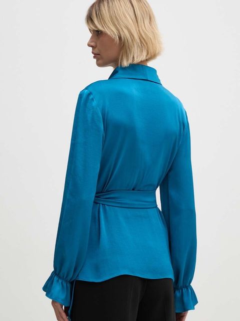 Joseph Ribkoff bluzka damska kolor niebieski gładka 243086