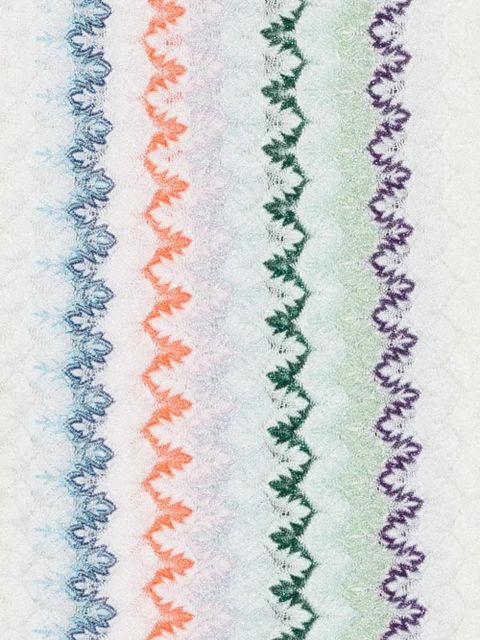 Missoni zigzag-knit fringed scarf - White - zdjęcie produktu nr 2