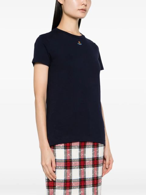 Vivienne Westwood Orb-embroidered short-sleeve T-shirt - Blue