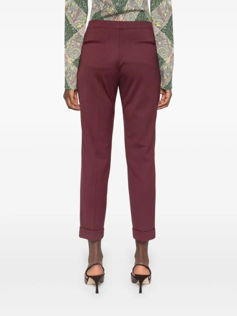 ETRO cropped wool trousers - Red