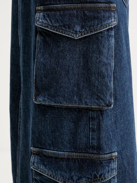 Karl Lagerfeld Jeans spódnica jeansowa kolor granatowy maxi prosta A3W12011