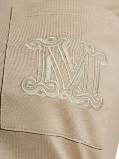 Max Mara pocket-embroidery T-shirt - Neutrals