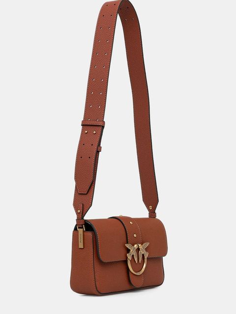 Pinko torebka skórzana kolor brązowy 104340 A2OX