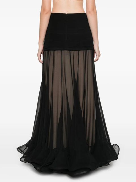 ZIMMERMANN Illustration maxi skirt - Black
