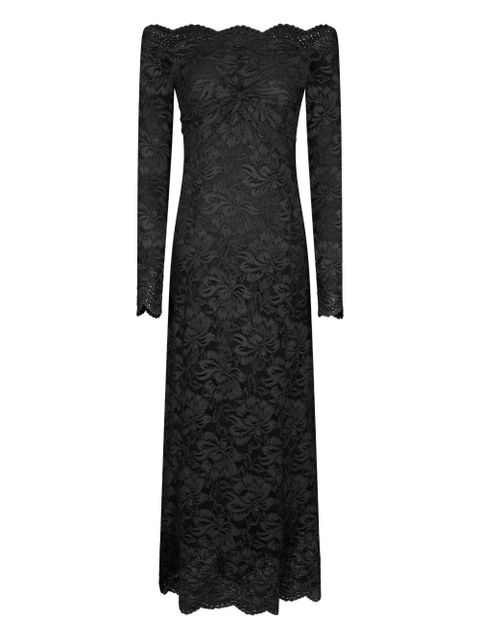 Rabanne lace floral midi dress - Black - zdjęcie produktu nr 1