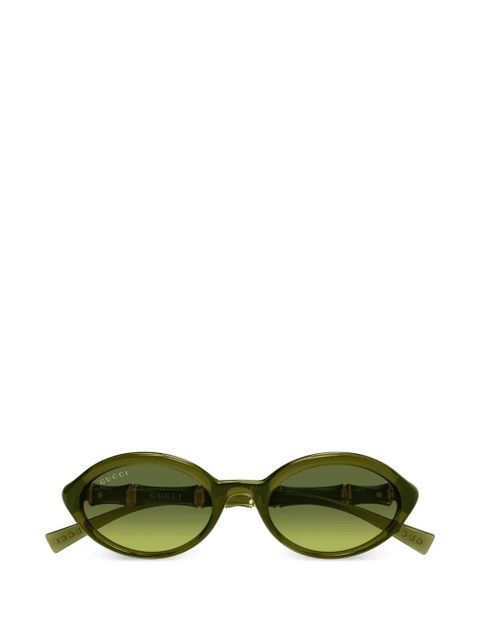 Gucci Eyewear oval sunglasses - Green - zdjęcie produktu nr 1