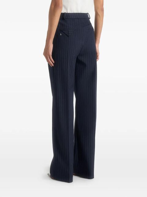 Manière De Voir Julie pinstripe-print pleated tailored trousers - Blue