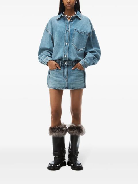 Alexander Wang long-sleeved shirt dress - Blue - zdjęcie produktu nr 2