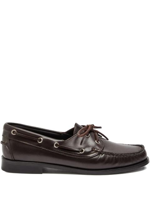 Aeyde Harris lace-up leather loafers - Brown - zdjęcie produktu nr 1
