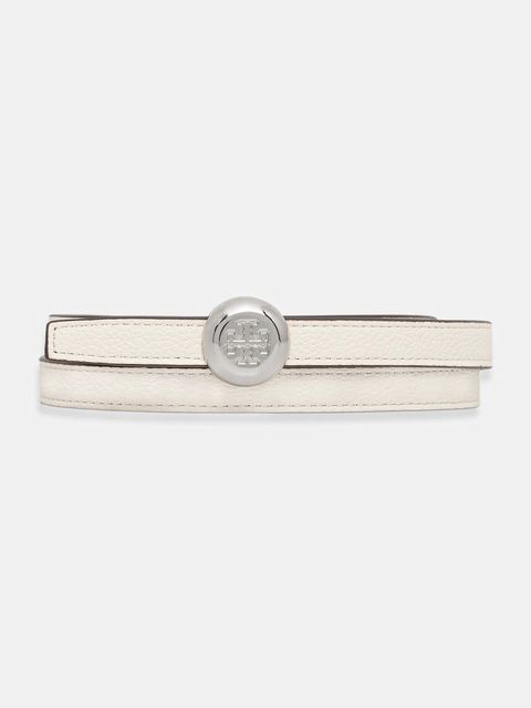 Tory Burch pasek skórzany Romy Reversible damski kolor biały 175052-100 - zdjęcie produktu nr 1