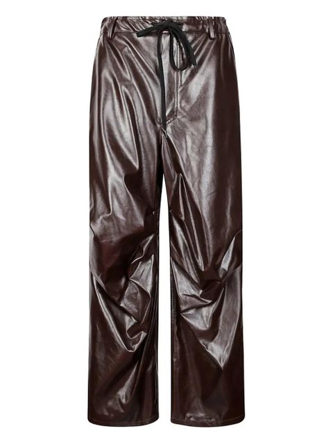 MM6 Maison Margiela drawstring-waist trousers - Brown - zdjęcie produktu nr 1