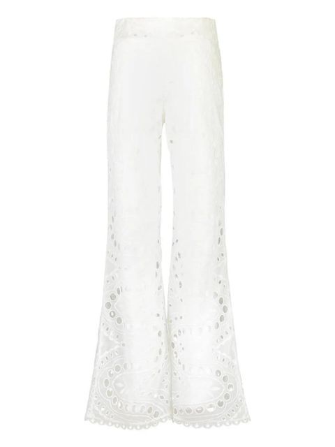 Charo Ruiz Ibiza Stern openwork-design trousers - White