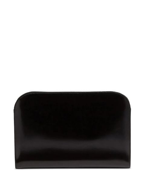 Ferragamo Diana leather clutch - Black