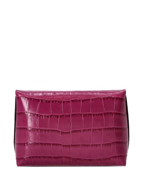 Mulberry Darley crocodile-embossed clasp makeup bag - Pink - zdjęcie produktu nr 2