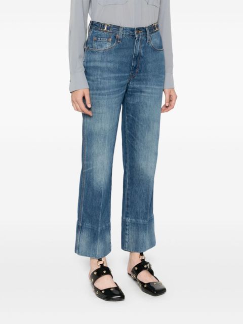 Chloé straight-leg cropped jeans - Blue