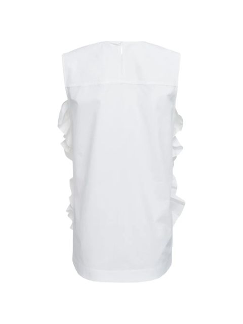 Jil Sander ruffled top - White - zdjęcie produktu nr 2