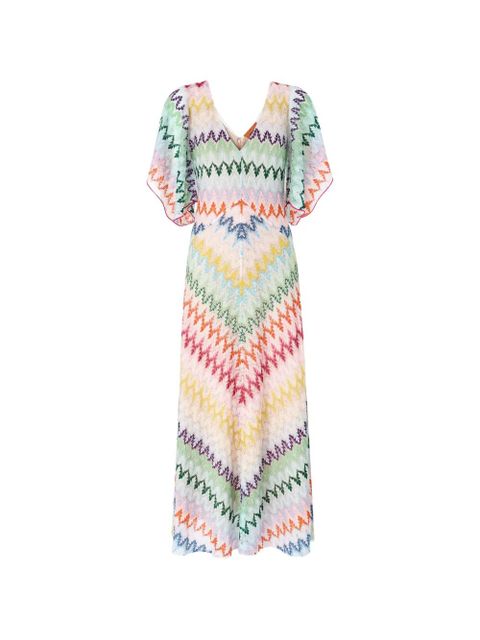 Missoni V-neck chevron-pattern maxi dress - Neutrals - zdjęcie produktu nr 1