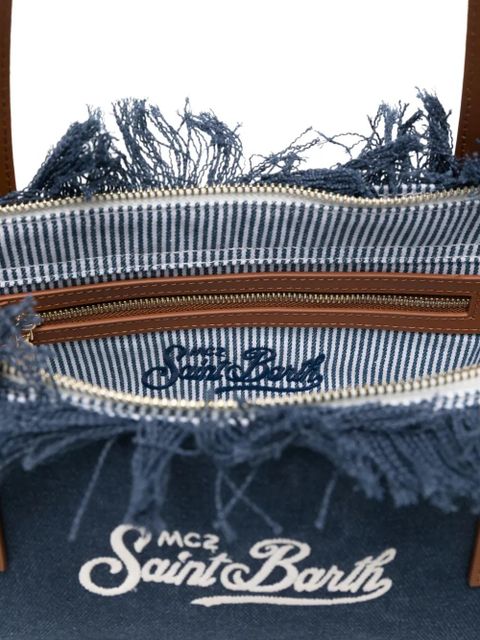 MC2 Saint Barth mini City fringed-detail tote bag - Blue