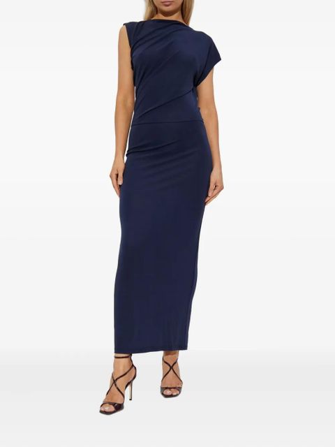 Cult Gaia Jona draped short-sleeve maxi dress - Blue