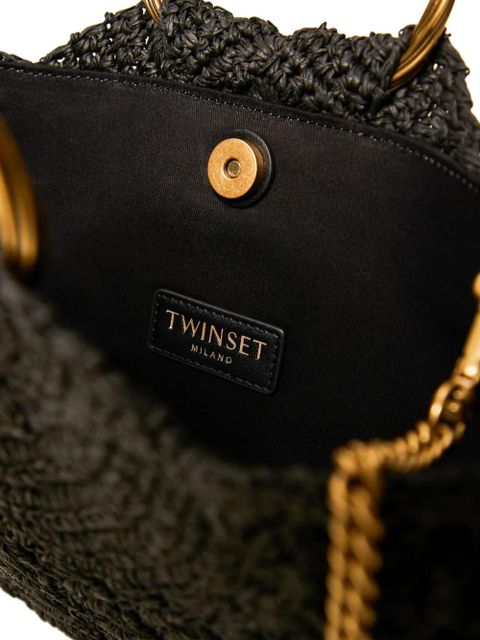 TWINSET woven-construction clutch bag - Black