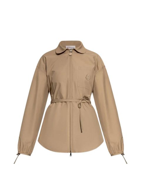 Moncler tie waist logo jacket - Neutrals - zdjęcie produktu nr 1