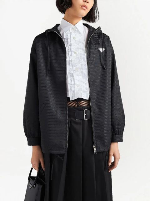 Prada Re-Nylon hooded blouson jacket - Black