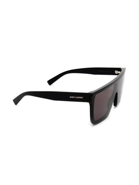 Saint Laurent Eyewear shield-frame sunglasses - Black - zdjęcie produktu nr 2