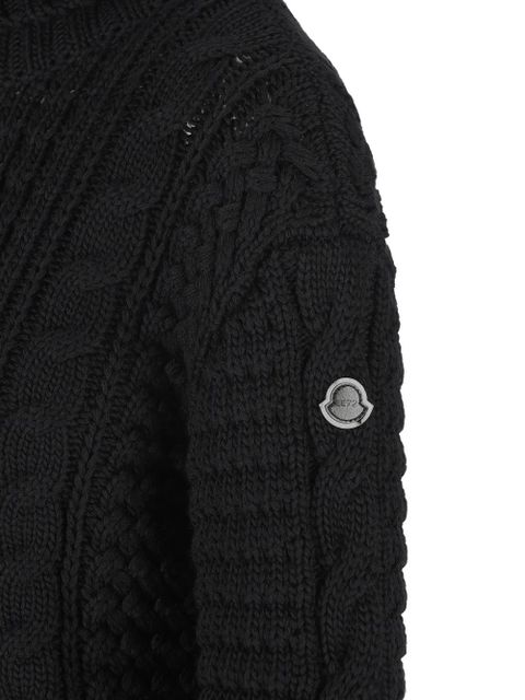 Moncler x EE72 wool turtleneck sweater - Black