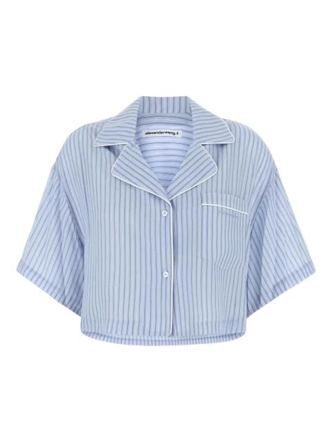 Alexander Wang striped short-sleeve shirt - Blue - zdjęcie produktu nr 1