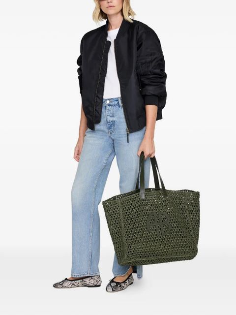ANINE BING Rio logo appliqué tote bag - Green - zdjęcie produktu nr 2