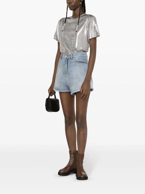 Maje lamé round-neck T-shirt - Silver