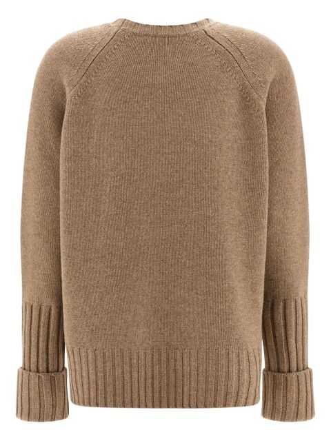 Tory Burch floral-embroidered ribbed sweater - Neutrals - zdjęcie produktu nr 2