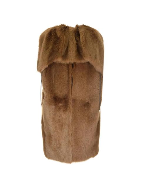 Max Mara Amica shearling gilet coat - Brown - zdjęcie produktu nr 2