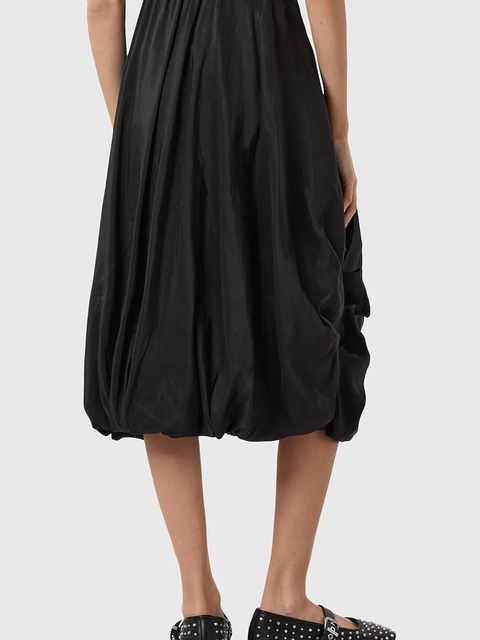 AllSaints spódnica NIA kolor czarny midi rozkloszowana W001RD