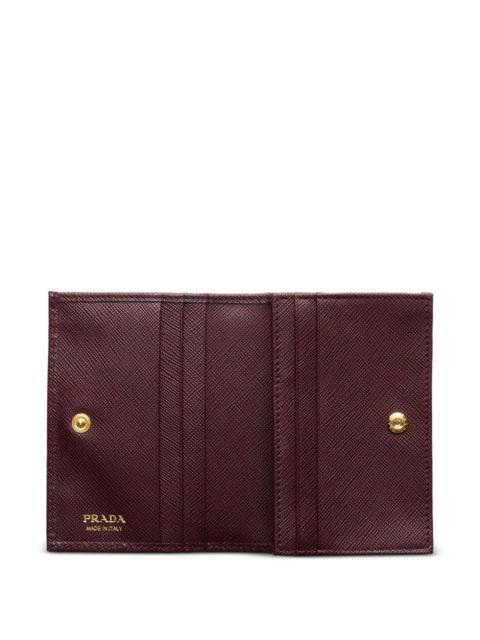 Prada Saffiano leather compact wallet - Brown