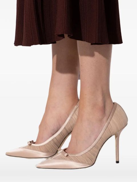 Jimmy Choo Love bow mesh heeled pumps - Neutrals - zdjęcie produktu nr 2