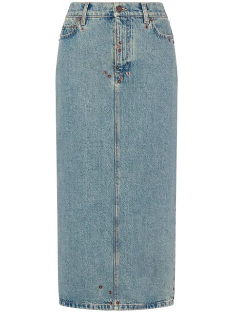 Moschino mid-rise denim skirt - Blue - zdjęcie produktu nr 1