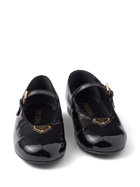 Prada leather ballerina shoes - Black
