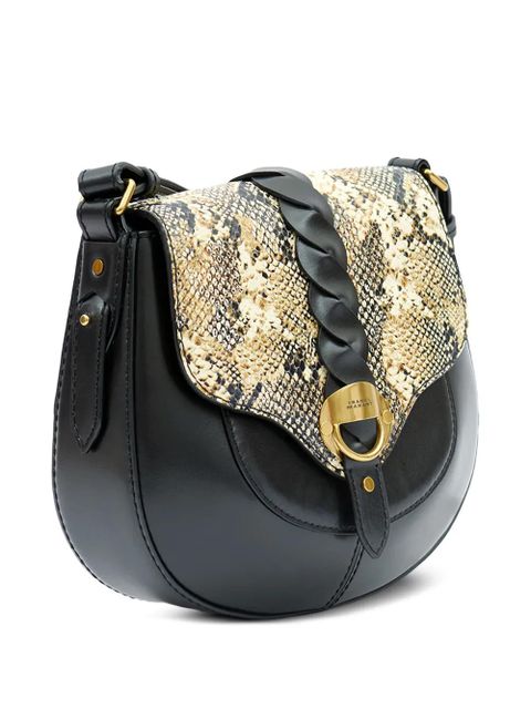 ISABEL MARANT small Altay snakeskin-effect crossbody bag - Black