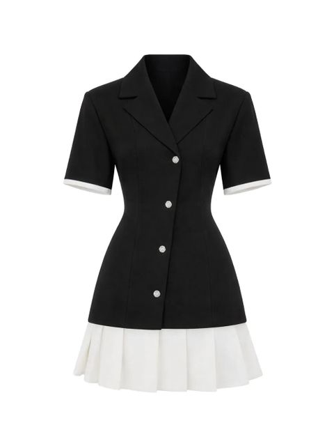 Manière De Voir Baya pleated-skirt blazer mini dress - Black - zdjęcie produktu nr 1
